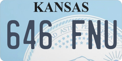 KS license plate 646FNU