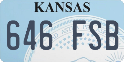 KS license plate 646FSB