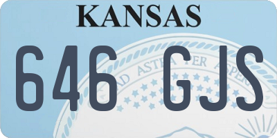 KS license plate 646GJS