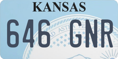 KS license plate 646GNR