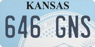KS license plate 646GNS