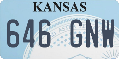 KS license plate 646GNW