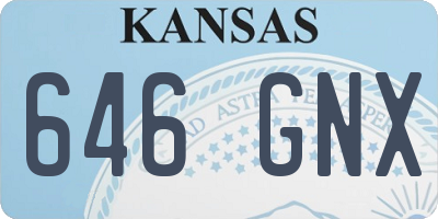 KS license plate 646GNX