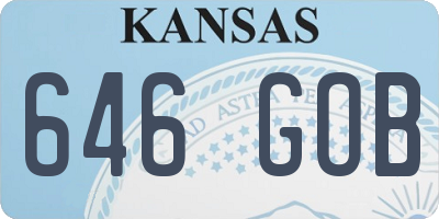 KS license plate 646GOB