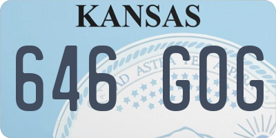 KS license plate 646GOG