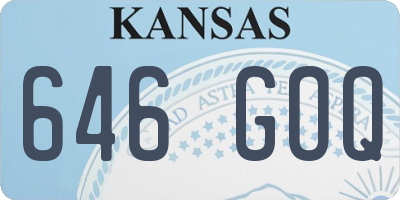 KS license plate 646GOQ