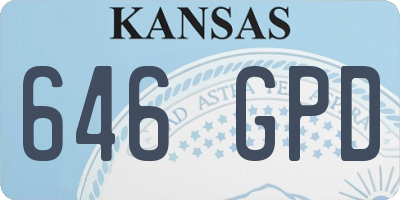 KS license plate 646GPD