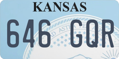 KS license plate 646GQR