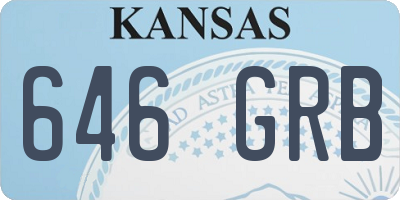 KS license plate 646GRB