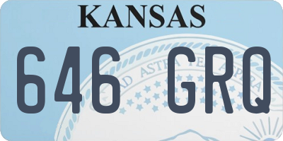 KS license plate 646GRQ