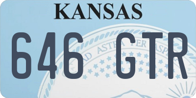 KS license plate 646GTR