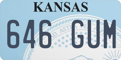 KS license plate 646GUM