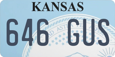 KS license plate 646GUS