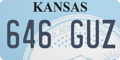 KS license plate 646GUZ