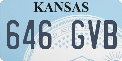 KS license plate 646GVB