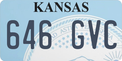KS license plate 646GVC