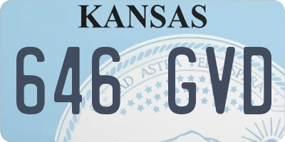 KS license plate 646GVD