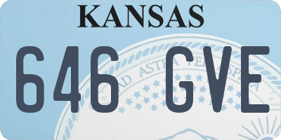 KS license plate 646GVE