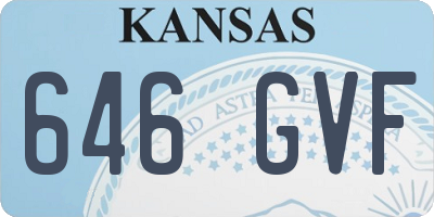 KS license plate 646GVF