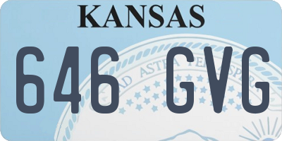 KS license plate 646GVG
