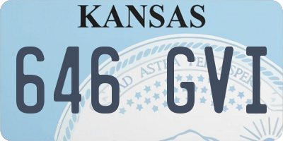 KS license plate 646GVI