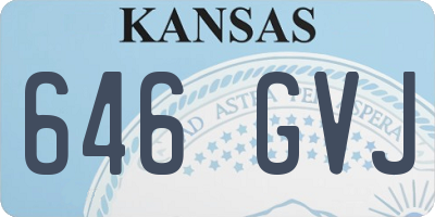 KS license plate 646GVJ