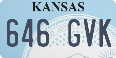 KS license plate 646GVK