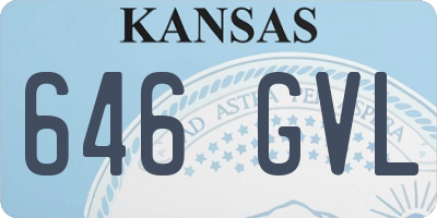 KS license plate 646GVL