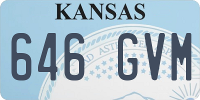 KS license plate 646GVM