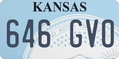 KS license plate 646GVO