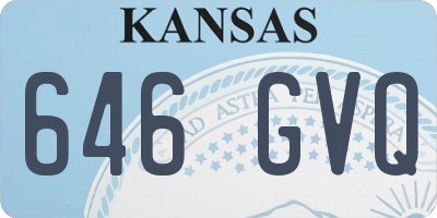 KS license plate 646GVQ