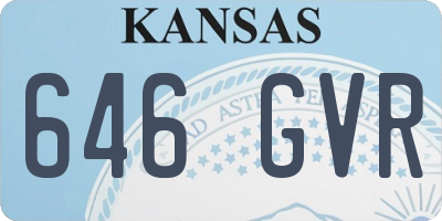 KS license plate 646GVR