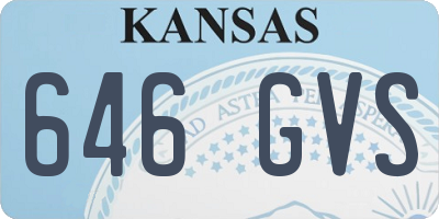 KS license plate 646GVS