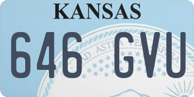 KS license plate 646GVU