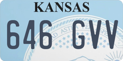 KS license plate 646GVV