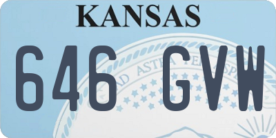 KS license plate 646GVW
