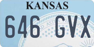 KS license plate 646GVX
