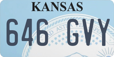 KS license plate 646GVY