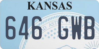 KS license plate 646GWB