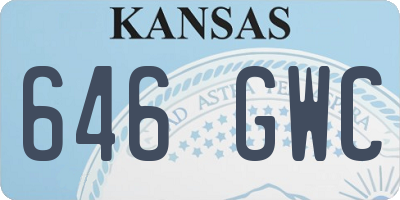 KS license plate 646GWC