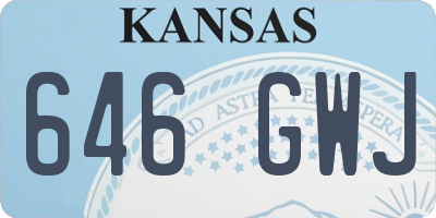 KS license plate 646GWJ