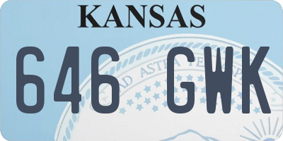 KS license plate 646GWK
