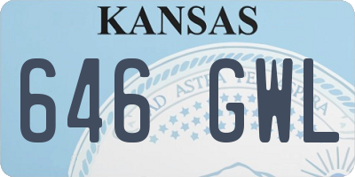KS license plate 646GWL