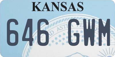 KS license plate 646GWM