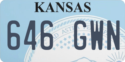 KS license plate 646GWN