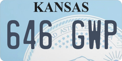 KS license plate 646GWP
