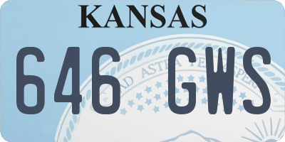 KS license plate 646GWS
