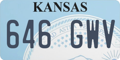KS license plate 646GWV