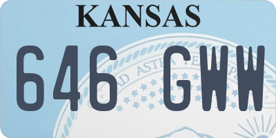 KS license plate 646GWW
