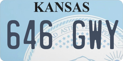 KS license plate 646GWY